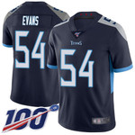 Nike Titans #54 Rashaan Evans Navy Blue Team Color Men's Stitched Nfl 100Th Season Vapor Limited Jersey Nfl