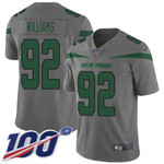 Nike Jets #92 Leonard Williams Gray Men's Stitched Nfl Limited Inverted Legend 100Th Season Jersey Nfl