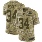 Nike Jets #34 Brian Poole Camo Men's Stitched Nfl Limited 2018 Salute To Service Jersey Nfl