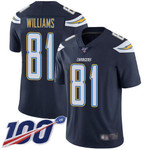 Nike Chargers #81 Mike Williams Navy Blue Team Color Men's Stitched Nfl 100Th Season Vapor Limited Jersey Nfl