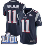 Men's New England Patriots #11 Julian Edelman Navy Blue Nike Nfl Home Vapor Untouchable Super Bowl Liii Bound Limited Jersey Nfl