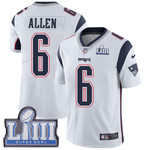 #6 Limited Ryan Allen White Nike Nfl Road Men's Jersey New England Patriots Vapor Untouchable Super Bowl Liii Bound Nfl