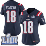 Women's New England Patriots #18 Matthew Slater Navy Blue Nike Nfl Rush Vapor Untouchable Super Bowl Liii Bound Limited Jersey Nfl