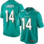 Men's Miami Dolphins #14 Jarvis Landry Green Team Color Stitched Nfl Nike Game Jersey Nfl