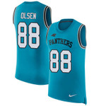 Nike Panthers #88 Greg Olsen Blue Alternate Men's Stitched Nfl Limited Rush Tank Top Jersey Nfl