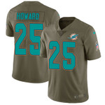 Nike Miami Dolphins #25 Xavien Howard Olive Men's Stitched Nfl Limited 2017 Salute To Service Jersey Nfl