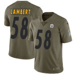 Nike Pittsburgh Steelers #58 Jack Lambert Olive Men's Stitched Nfl Limited 2017 Salute To Service Jersey Nfl
