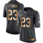 Nike New Orleans Saints #23 Marshon Lattimore Black Men's Stitched Nfl Limited Gold Salute To Service Jersey Nfl