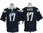 Size 60 4Xl-Philip Rivers San Diego Chargers #17 Dark Blue Stitched Nike Elite Nfl Jerseys Nfl