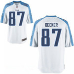 Men's Tennessee Titans #87 Eric Decker White Road Stitched Nfl Nike Game Jersey Nfl
