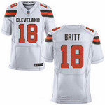 Men's Cleveland Browns #18 Kenny Britt White Road Stitched Nfl Nike Elite Jersey Nfl
