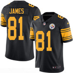 Men's Pittsburgh Steelers #81 Jesse James Black 2016 Color Rush Stitched Nfl Nike Limited Jersey Nfl