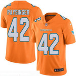 Men's Miami Dolphins #42 Cer Paysinger Orange 2016 Color Rush Stitched Nfl Nike Limited Jersey Nfl