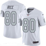 Men's Oakland Raiders #80 Jerry Rice Retired White 2016 Color Rush Stitched Nfl Nike Limited Jersey Nfl