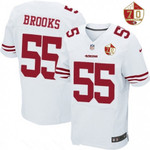 Men's San Francisco 49Ers #55 Ahmad Brooks White 70Th Anniversary Patch Stitched Nfl Nike Elite Jersey Nfl