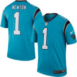Men's Carolina Panthers #1 Cam Newton Nike Blue Color Rush Legend Jersey Nfl