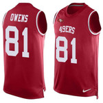 Men's San Francisco 49Ers #81 Terrell Owens Red Hot Pressing Player Name & Number Nike Nfl Tank Top Jersey Nfl