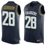 Men's San Diego Chargers #28 Melvin Gordon Navy Blue Hot Pressing Player Name & Number Nike Nfl Tank Top Jersey Nfl
