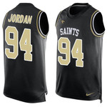 Men's New Orleans Saints #94 Cameron Jordan Black Hot Pressing Player Name & Number Nike Nfl Tank Top Jersey Nfl