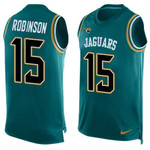 Men's Jacksonville Jaguars #15 Allen Robinson Teal Green Hot Pressing Player Name & Number Nike Nfl Tank Top Jersey Nfl