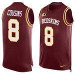 Men's Washington Redskins #8 Kirk Cousins Burgundy Red Hot Pressing Player Name & Number Nike Nfl Tank Top Jersey Nfl
