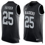Men's Oakland Raiders 25 D.J. Hayden Nike Black Printed Player Name & Number Tank Top Nfl