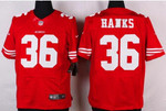 Men's San Francisco 49Ers #36 Merton Hanks Scarlet Red Retired Player Nfl Nike Elite Jersey Nfl