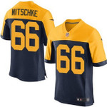 Men's Green Bay Packers #66 Ray Nitschke Navy Blue Gold Retired Player Nfl Nike Elite Jersey Nfl