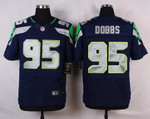 Men's Seattle Seahawks #95 Demarcus Dobbs Navy Blue Team Color Nfl Nike Elite Jersey Nfl