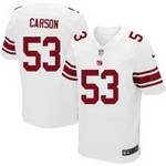 Men's New York Giants #53 Harry Carson White Road Nfl Nike Elite Jersey Nfl