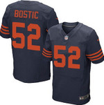 Men's Chicago Bears #52 Jon Bostic Navy Blue With Orange Alternate Nfl Nike Elite Jersey Nfl
