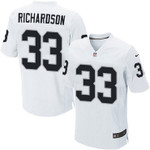 Men's Oakland Raiders #33 Trent Richardson White Road Nfl Nike Elite Jersey Nfl