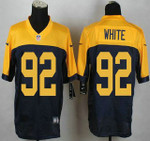 Green Bay Packers #92 Reggie White Navy Blue With Gold Nfl Nike Elite Jersey Nfl