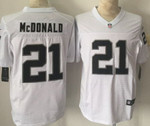 Men's Oakland Raiders #21 Dexter Mcdonald Nike White Elite Jersey Nfl