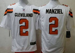 Nike Cleveland Browns #2 Johnny Manziel 2015 White Game Jersey Nfl