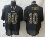 Nike New Orleans Saints #10 Brandin Cooks Lights Out Black Ornamented Elite Jersey Nfl
