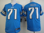 Nike Detroit Lions #71 Riley Reiff Light Blue Elite Jersey Nfl