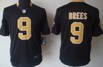Nike New Orleans Saints #9 Drew Brees Black Limited Jersey Nfl