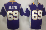 Nike Minnesota Vikings #69 Jared Allen Purple Game Jersey Nfl