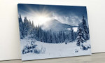 BEAUTIFUL WINTER SNOW COVERED MOUNTAIN WALL ART