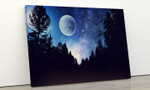 FULL MOON IN NIGHT STARRY SKY, BEAUTY OF NATURE CANVAS