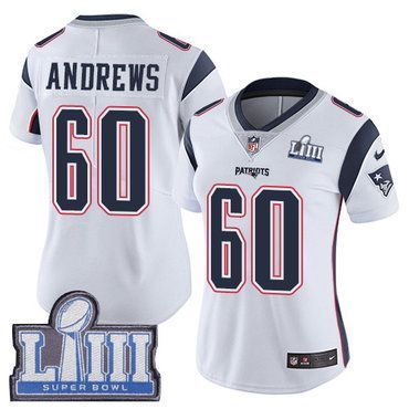 سعر طرمبة الزيت #60 Limited David Andrews White Nike NFL Road Women's Jersey New England Patriots Vapor Untouchable Super Bowl LIII Bound اجهزة نسبريسو
