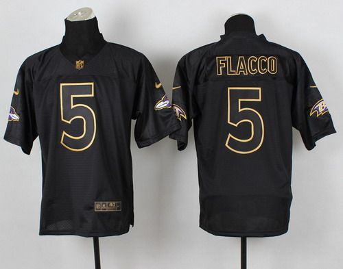 البؤساء كتاب Nike Baltimore Ravens #5 Joe Flacco 2014 All Black/Gold Elite Jersey فيوز فور يو
