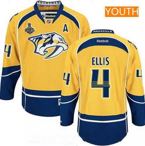 زهو Youth Nashville Predators #4 Ryan Ellis Yellow 2017 Stanley Cup ... زهو