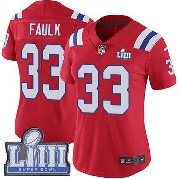 ماهو الغربال #33 Limited Kevin Faulk Red Nike NFL Alternate Women's Jersey New England Patriots Vapor Untouchable Super Bowl LIII Bound ماهو الغربال