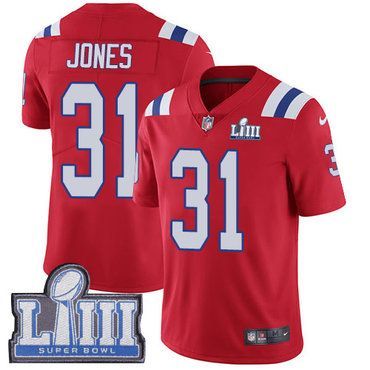 الطيار ايلاء #31 Limited Jonathan Jones Red Nike NFL Alternate Men's Jersey New England Patriots Vapor Untouchable Super Bowl LIII Bound مطحنة مولينكس