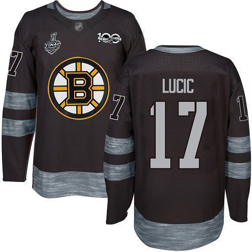 تلفزيون جوال Men's Boston Bruins #17 Milan Lucic Black 1917-2017 100Th ... تلفزيون جوال