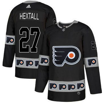 أنيس Men's Philadelphia Flyers #27 Ron Hextall Black Team Logos Fashion ... أنيس