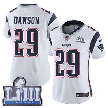 تاي بتس Women's New England Patriots #29 Duke Dawson White Nike Nfl Road ... تاي بتس
