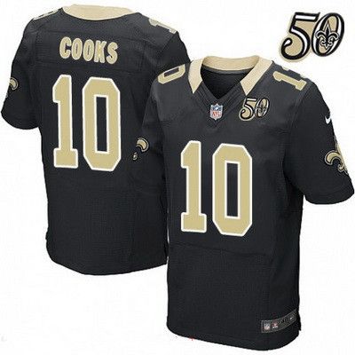 صانسيلك شامبو Men's New Orleans Saints #10 Brandin Cooks White 50th Season Patch Stitched NFL Nike Elite Jersey حزام فستان